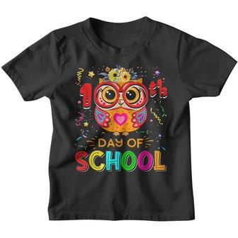 100 Days Of School Cute Owl Happy 100Th Day Of School V2 Youth T-shirt - Thegiftio UK