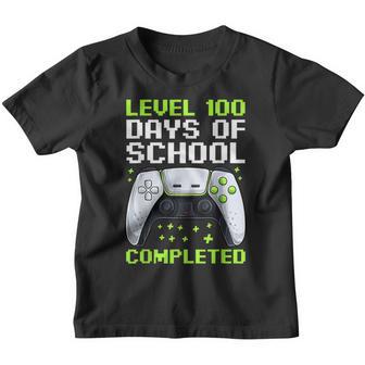 100 Days Of School For Boys Level Completed Gamer V4 Youth T-shirt - Thegiftio UK