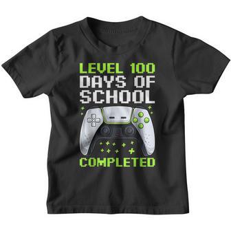 100 Days Of School For Boys Level Completed Gamer V5 Youth T-shirt - Thegiftio UK