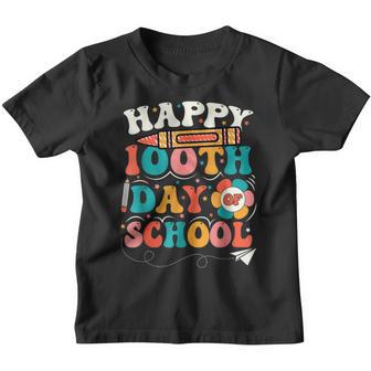 100 Days Of School For Teacher Kids Happy 100Th Day Groovy Youth T-shirt - Thegiftio UK