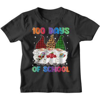 100 Days Of School Gnome Teacher Kids 100Th Day Of School Youth T-shirt - Thegiftio UK