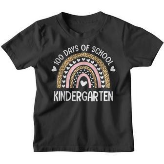 100 Days Of School Kindergarten Cute Rainbow Lover 100Th Day Youth T-shirt - Thegiftio UK