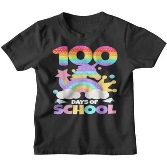 100 Days Of School Pop It 100Th Day Gift Kids Boys Girls Youth T-shirt - Thegiftio UK