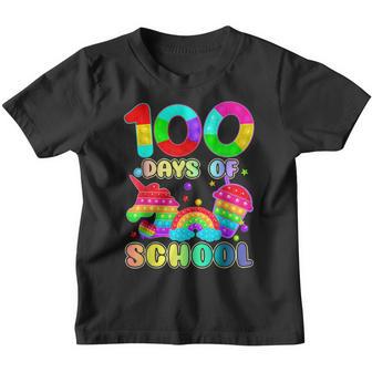 100 Days Of School Pop It Teacher Kids Boys Girls 100Th Day V2 Youth T-shirt - Thegiftio UK