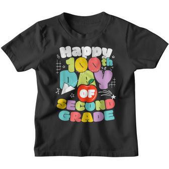 100 Days Of School Second Grade Brighter Teacher And Student Youth T-shirt - Thegiftio UK