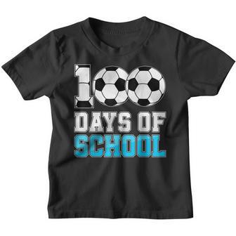 100 Days Of School Soccer Lover 100Th Day Of School Boys Kid Youth T-shirt - Thegiftio UK