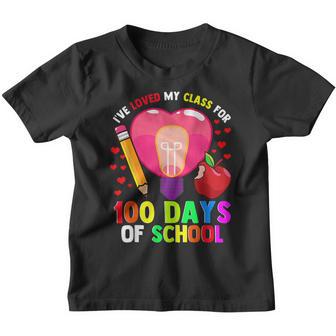 100 Days Of School Teacher Heart Ive Loved My Class For 100 Youth T-shirt - Thegiftio UK