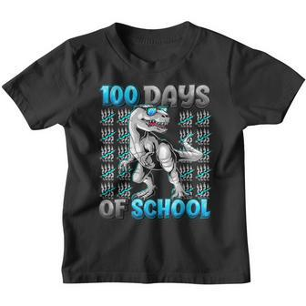 100 Days Of School Trex 100 Days Smarter 100Th Day Of School V2 Youth T-shirt - Thegiftio