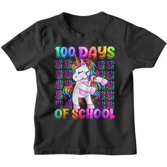 100 Days Of School Unicorn 100 Days Smarter 100Th Day V5 Youth T-shirt - Thegiftio UK