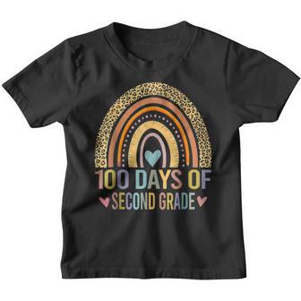 100 Days Of Second Grade School Teacher Smarter Rainbow V3 Youth T-shirt - Thegiftio UK