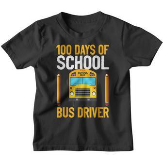 100 Days School Bus Driver Student 100Th Day Of School Youth T-shirt - Thegiftio UK