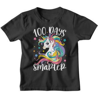 100 Days Smarter 100Th Day Of School Unicorn Teacher Student Youth T-shirt - Thegiftio UK