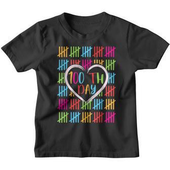100 Days Smarter Counting Tally Marks 100Th Day Of School V2 Youth T-shirt - Thegiftio UK