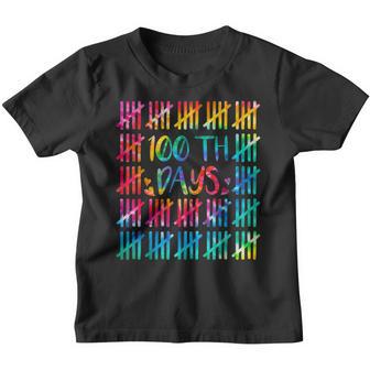 100 Days Smarter Counting Tally Marks 100Th Day Of School V7 Youth T-shirt - Thegiftio UK