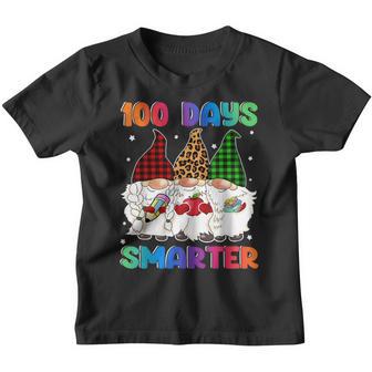 100 Days Smarter Gnome Teacher Kids 100Th Day Of School Gift Youth T-shirt - Thegiftio UK