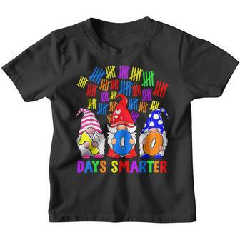 100 Days Smarter Gnomes Cute Happy 100Th Day Of School Gnome Youth T-shirt - Thegiftio UK