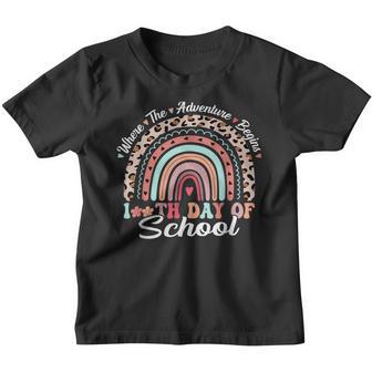 100 Days Smarter Happy 100Th Day Of School Rainbow Leopard V33 Youth T-shirt - Thegiftio UK