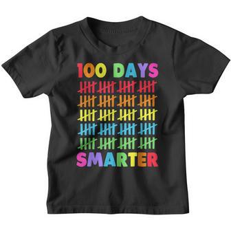 100 Days Smarter Happy 100Th Day Of School Student Teacher V10 Youth T-shirt - Thegiftio UK