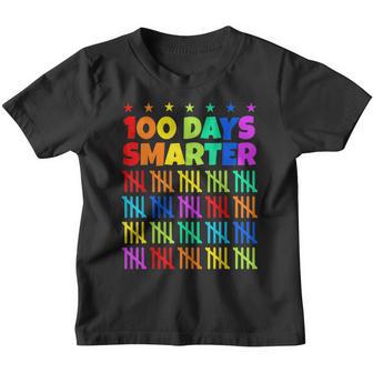 100 Days Smarter Happy 100Th Day Of School Student Teacher V13 Youth T-shirt - Thegiftio UK