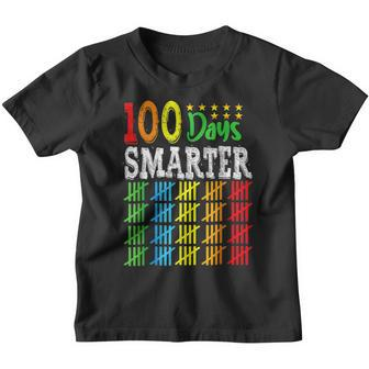 100 Days Smarter Happy 100Th Day Of School Student Teacher V14 Youth T-shirt - Thegiftio UK