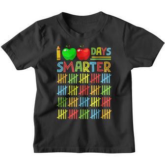 100 Days Smarter Happy 100Th Day Of School Student Teacher V4 Youth T-shirt - Thegiftio UK