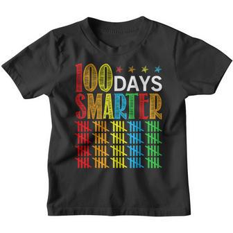 100 Days Smarter Happy 100Th Day Of School Student Teacher V6 Youth T-shirt - Thegiftio UK