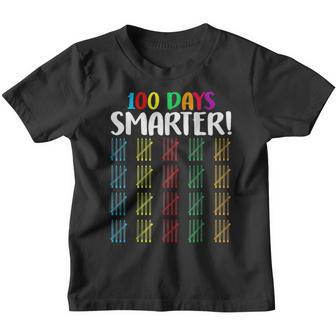 100 Days Smarter Happy 100Th Day Of School Student Teacher V7 Youth T-shirt - Thegiftio UK