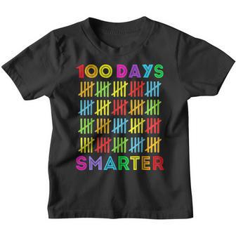 100 Days Smarter Happy 100Th Day Of School Student Teacher V8 Youth T-shirt - Thegiftio UK