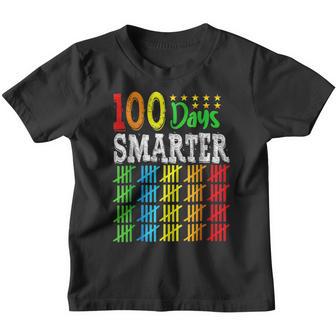 100 Days Smarter Happy 100Th Day Of School Student Teacher V9 Youth T-shirt - Thegiftio UK