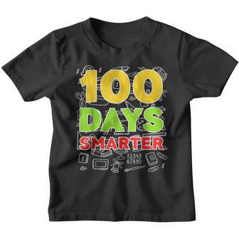 100 Days Smarter Happy 100Th Day Of School V3 Youth T-shirt - Thegiftio UK
