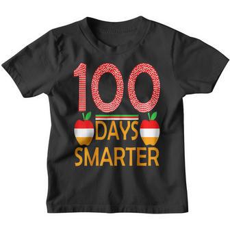 100 Days Smarter Kindergarten Child 100Th Day Of School Youth T-shirt - Thegiftio UK