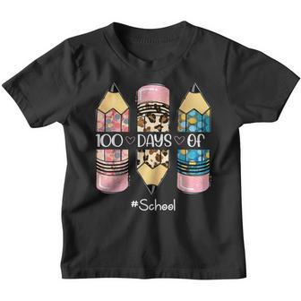 100 Days Smarter Leopard Pencil 100Th Day Of School Youth T-shirt - Thegiftio UK