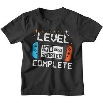 100 Days Smarter Level Complete Video Games Gamer Boys Kids Youth T-shirt - Thegiftio UK