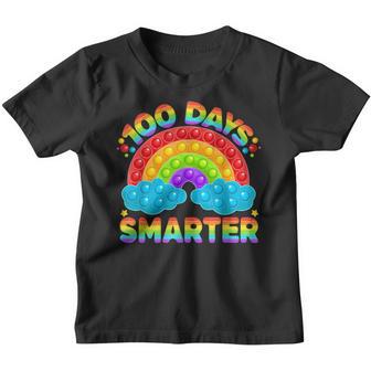 100 Days Smarter Pop It Teacher Kids 100Th Day Of School Youth T-shirt - Thegiftio UK