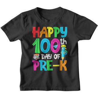 100 Days Smarter Pre K Happy 100Th Day Of School Pre K Gift V2 Youth T-shirt - Thegiftio UK