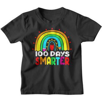 100 Days Smarter Rainbow 100Th Day Of School Teacher Student V2 Youth T-shirt - Thegiftio UK