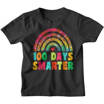 100 Days Smarter Rainbow 100Th Day Of School Teacher Student Youth T-shirt - Thegiftio UK