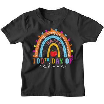 100 Days Smarter Rainbow Happy 100Th Day Of School Teacher V2 Youth T-shirt - Thegiftio UK