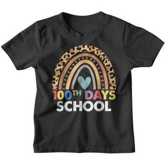 100 Days Smarter Rainbow Leopard 100Th Day Of School Teacher V2 Youth T-shirt - Thegiftio UK