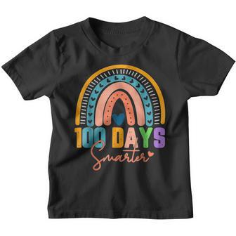 100 Days Smarter Rainbow Teacher Students Kids Boys Youth T-shirt - Thegiftio UK