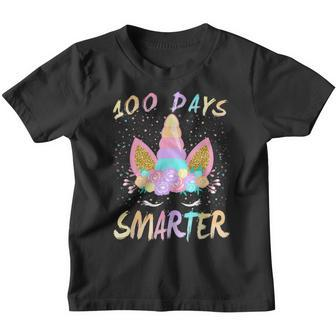 100 Days Smarter Teacher 100Th Day Of School Unicorn Girls Youth T-shirt - Thegiftio UK