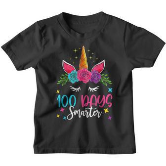 100 Days Smarter Unicorn 100 Days Of School 100Th Day V2 Youth T-shirt - Thegiftio UK
