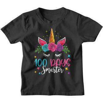 100 Days Smarter  Unicorn 100 Days Of School 100Th Day  V4 Youth T-shirt