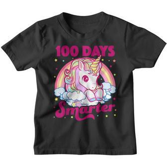 100 Days Smarter Unicorn Girls Teacher 100Th Day Of School V2 Youth T-shirt - Thegiftio UK