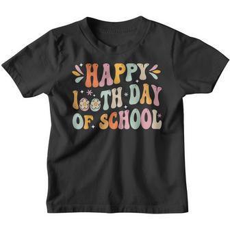 100 Days Teachers Kids Or Child Happy 100Th Day Of School Youth T-shirt - Thegiftio UK