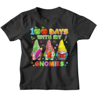 100 Days With My Gnomies Gnome 100Th Day Of School Teacher Youth T-shirt - Thegiftio UK