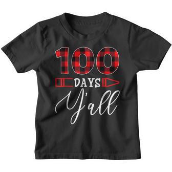 100 Days Yall 100Th Day Of School Costume Teacher Student Youth T-shirt - Thegiftio UK