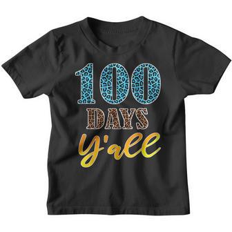 100 Days Yall Leopard 100Th Day Of School Teacher Kid Youth T-shirt - Thegiftio UK