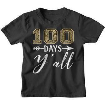 100 Days Yall Teacher Or Student 100Th Day Of School V2 Youth T-shirt - Thegiftio UK