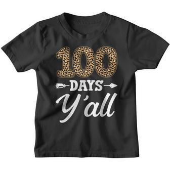 100 Days Yall Teacher Or Student 100Th Day Of School Youth T-shirt - Thegiftio UK